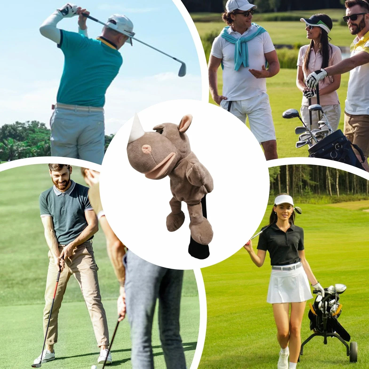 Cubiertas para Club de Golf de Felpa Animales Fundas de Conductor Divertido Escudo Protección