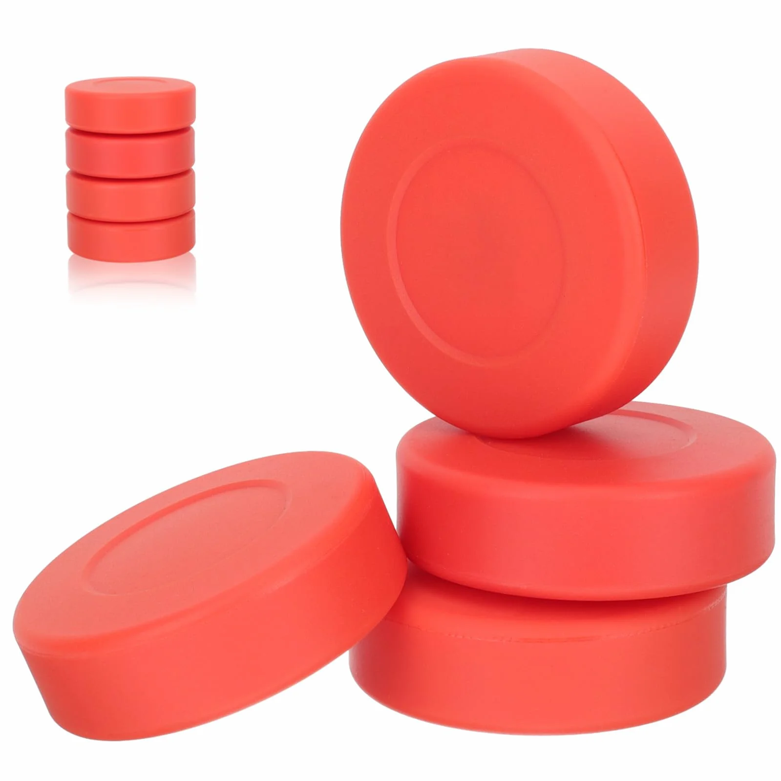 UPKOCH Disco de Hockey sobre Hielo 4 Piezas PVC Ajustable Superficie Mate Entrenamiento