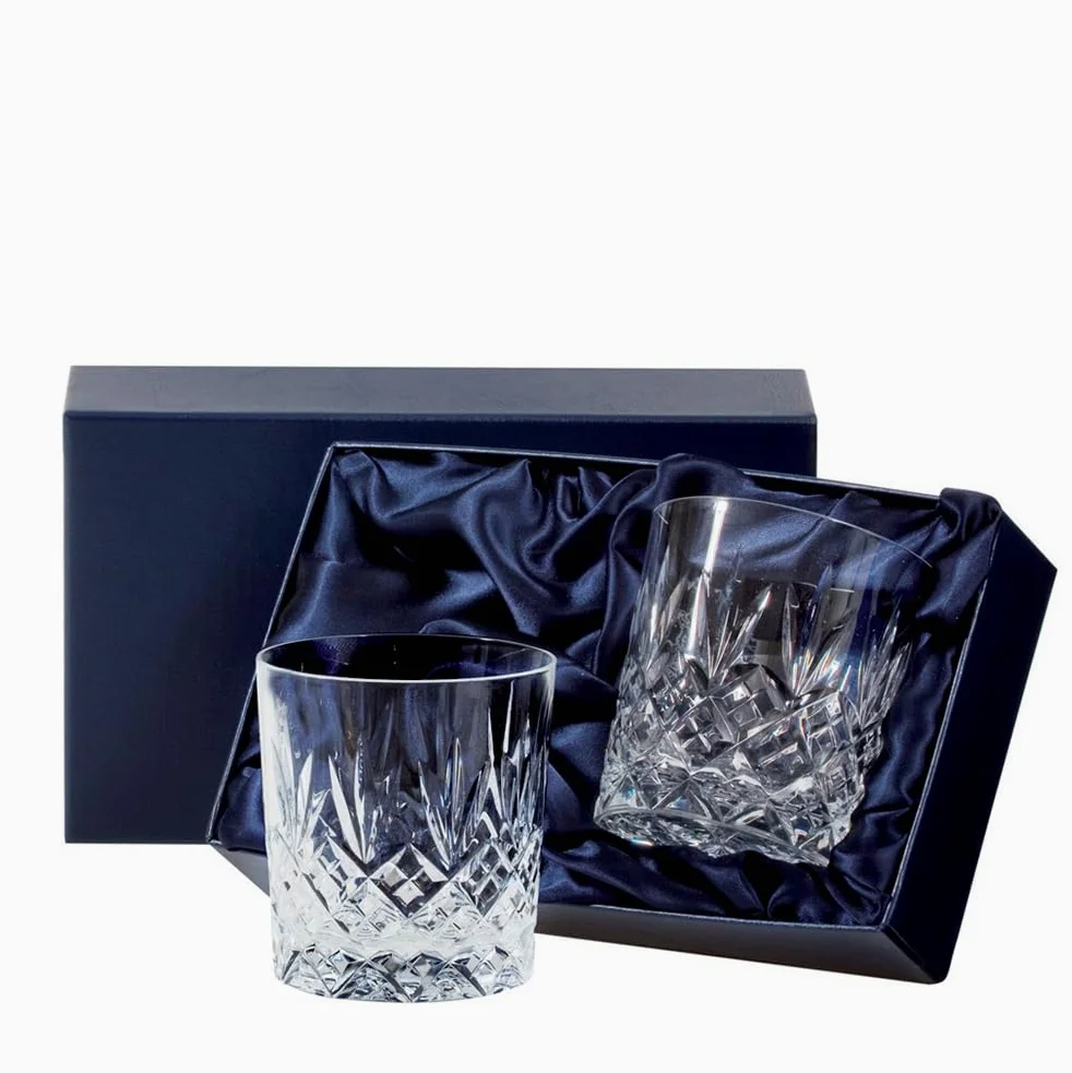 Juego de vasos grandes de whisky Edimburgh de Royal Scot Crystal, 325 ml, 2 unidades