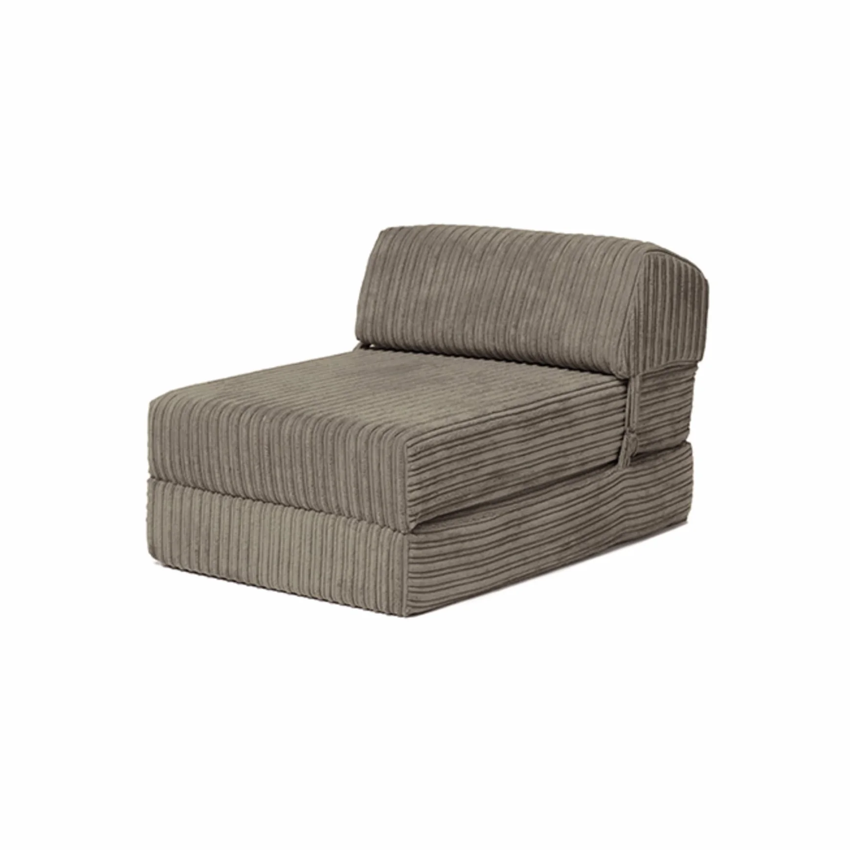 Loft 25 Jumbo Cord Plegable sofá Individual Futón Z-Cama | Sleepover Guest Living Room | Silla Suave y cómoda | Ligero y Duradero | Muebles de Tela de Calidad Cord (Acero)