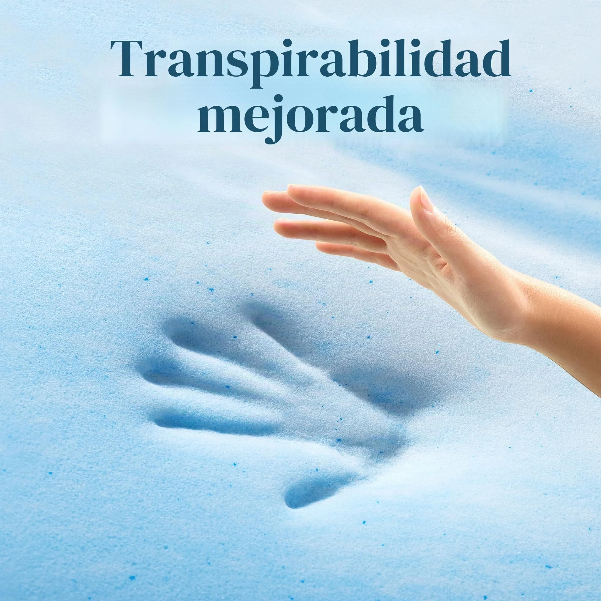 Zinus Topper de Espuma viscoelástica, 140 x 200 cm, 10 cm de Grosor, diseño de celda Abierta, Certificado Oeko-Tex, Transpirable y ortopédico, Comodidad ergonómica, dureza Media, Color Blanco