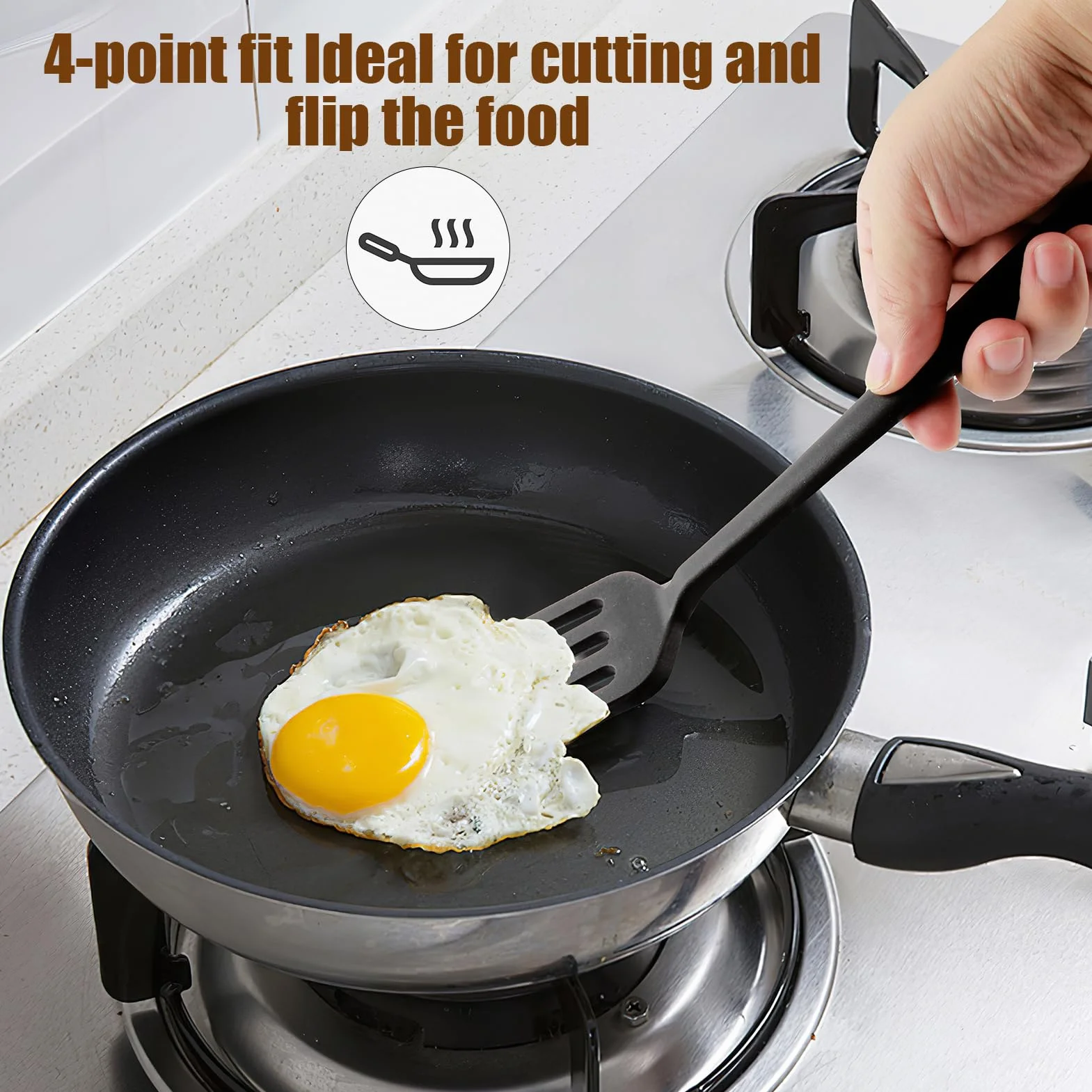 Tenedor de cocina de gel de sílice de, Buenas opciones para Ensaladas, Espaguetis y Carnes, Ergonómico y Duradero, Fácil de Limpiar, Multifuncional y Práctico