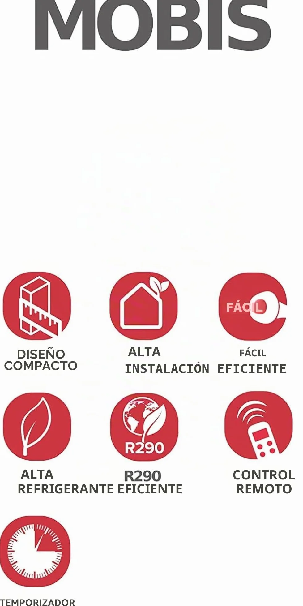 Ariston, Mobis 10- Pinguino Aire Acondicionado Portátil Silencioso con Temporizador y Mando a Distancia, Climatizador 24x69x2.5 Blanco Fabricado para Instalación en España, Eficiencia A+ Rango(A+++/D)