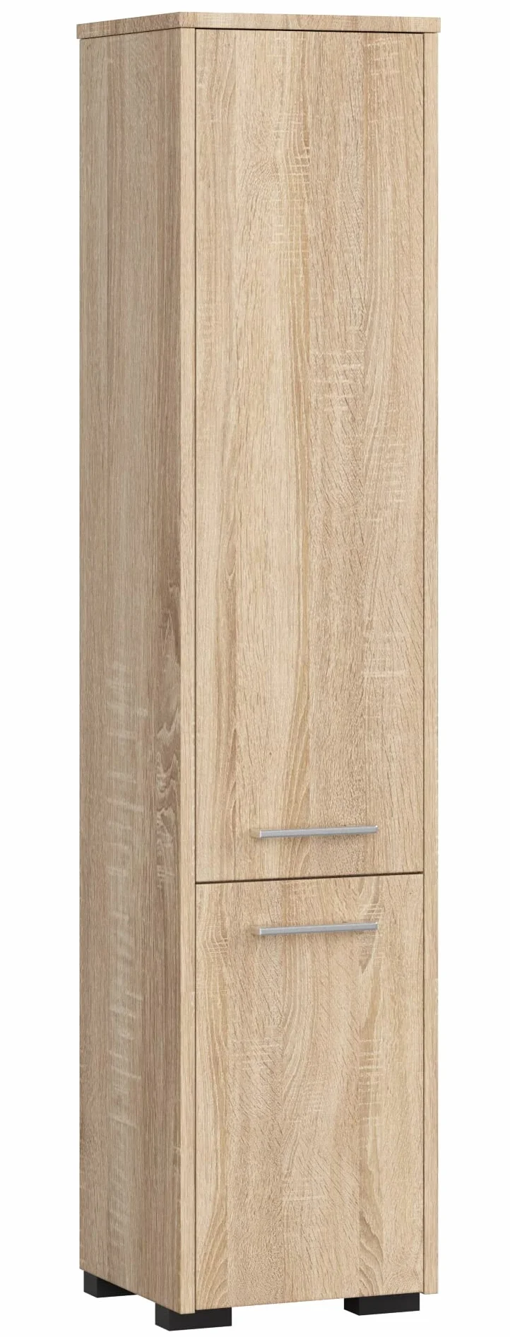 AKORD | Armario Alto de Baño | Cómoda de Baño | Fin 2P, 2 Puertas (Superior e Inferior) | A30 x H140 x F30 cm | 25 kg | Armario Colgante o para Montaje en Pared | Roble Sonoma