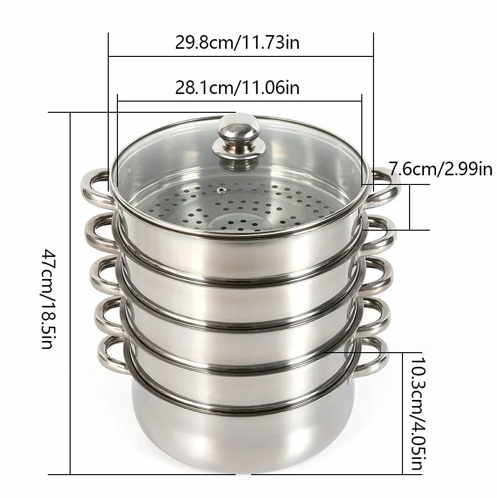 Cocina de vapor multifunción hogar cinco capas multicapa huevo al vapor, verduras al vapor, arroz al vapor olla integrada, vaporizador de seguridad con gran capacidad
