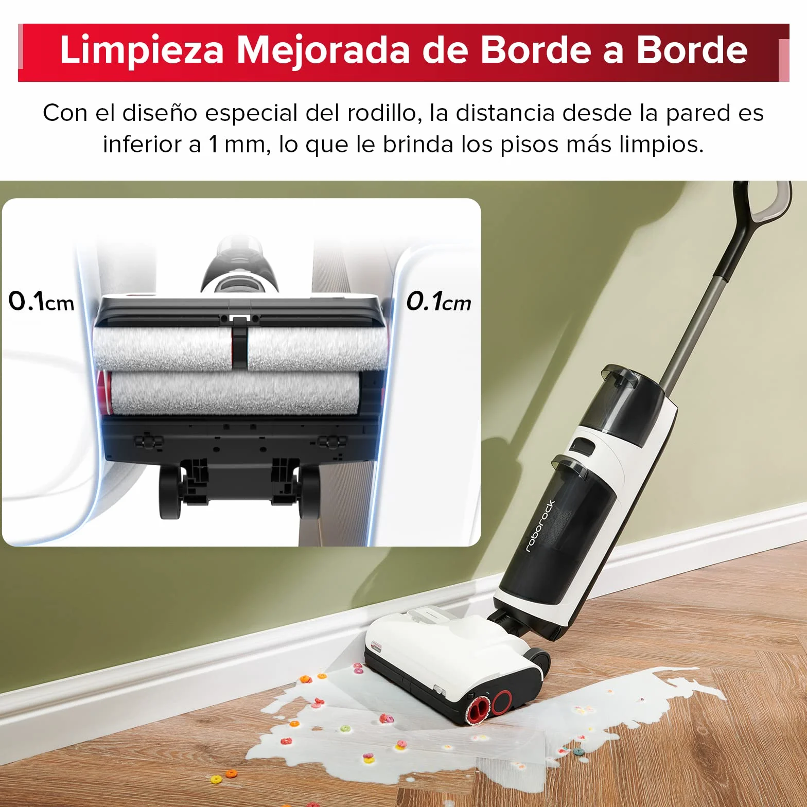 roborock Dyad Pro Aspiradora sin Cable en seco y húmedo, 17000pa Aspirador Escoba de Secado automático y autolimpieza con aplicación Inteligente y Tanques de Agua duales, para Suelos Duros