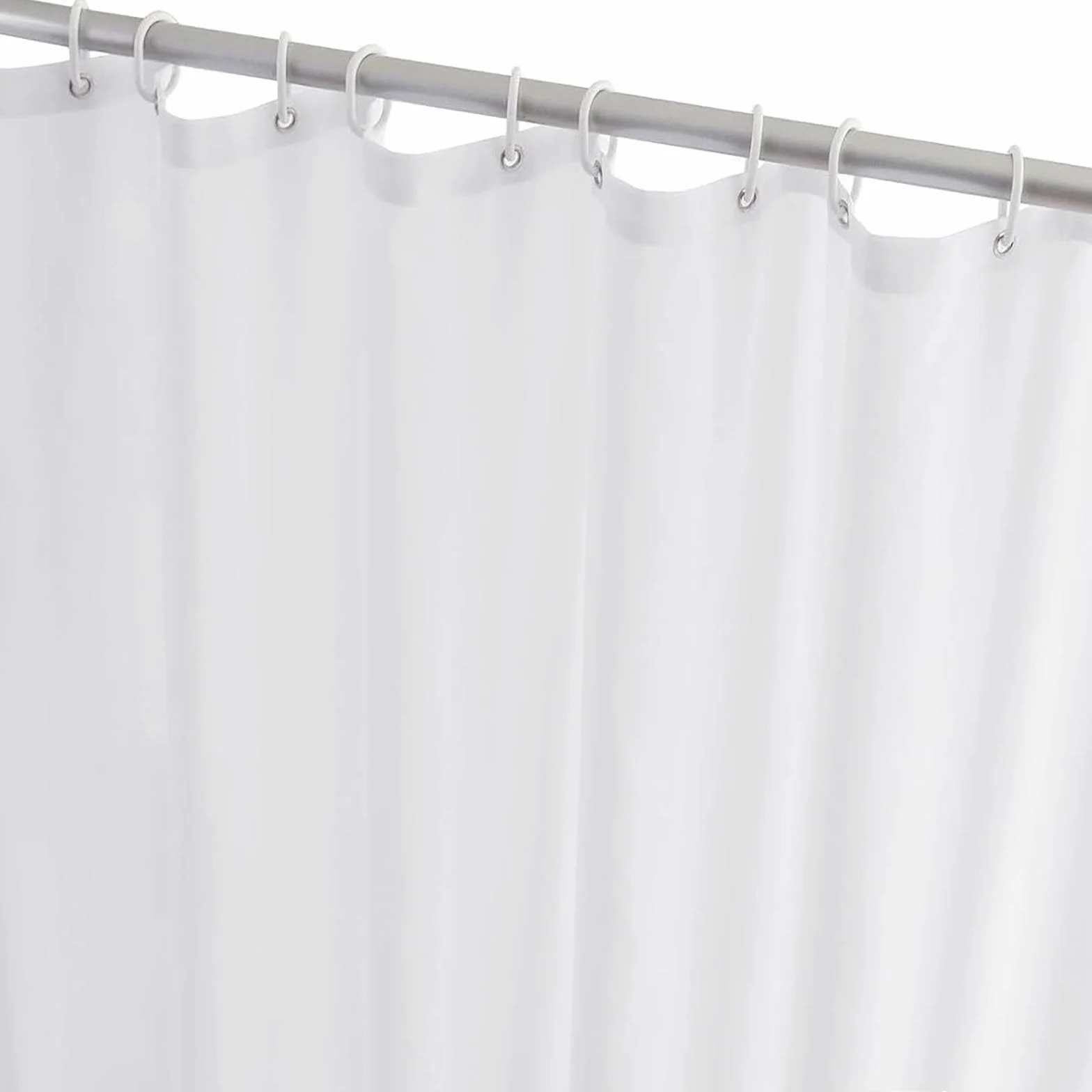 Cortina de ducha impermeable de 60 x 100 cm, color gris, con 12 ganchos, resistente al moho, perfecta para bañera y ducha, duradera y fácil de limpiar