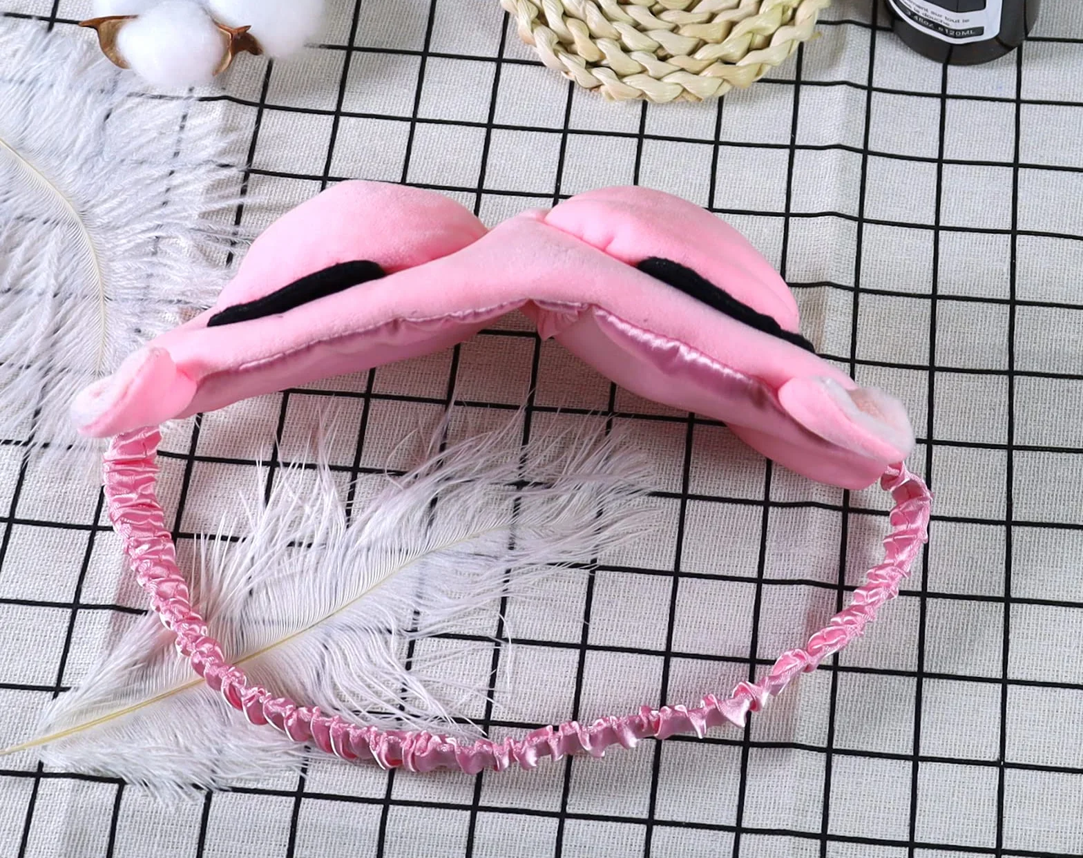 Máscara del Sueño Pelusa Dormir Divertido Rana Dibujos Animados Tapa Ojo Visera Viaje Sleep Mask Rosado