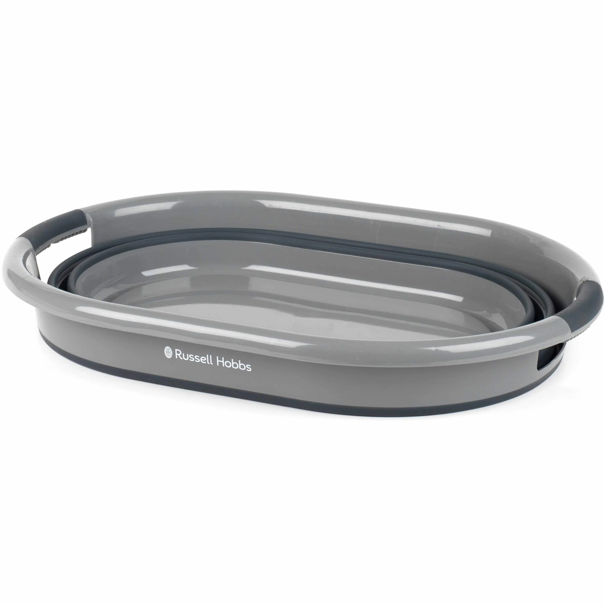 Russell Hobbs Cesta de lavandería plegable 27L silicona/plástico negro/gris