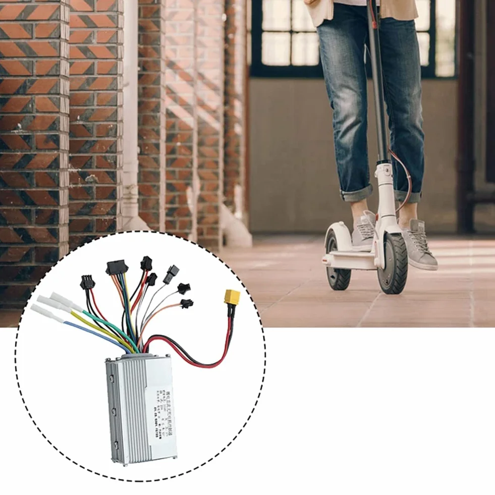 JP Controlador Motor Sin Escobillas 48V 25A + Kit Medidor Tablero 36-60V para Patinete Eléctrico
