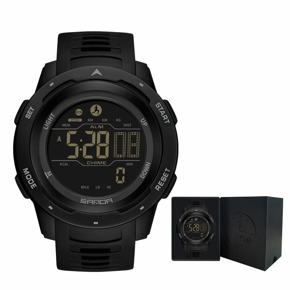 Flintronic Reloj con podómetro, Pedómetro Preciso, Pantalla Grande, Portátil para Deporte