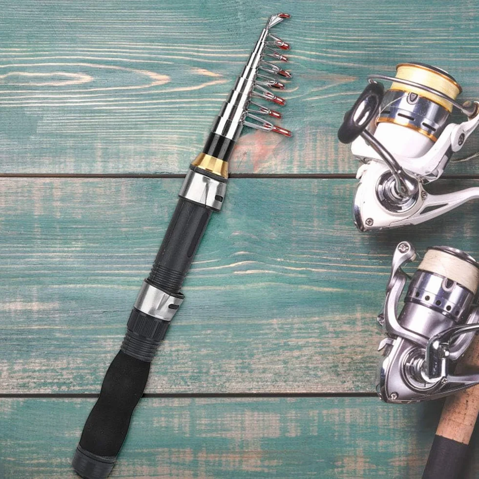 Alomejor Mini Caña de Pescar 1.9M para Pesca en Mar y Agua Dulce - 7 Tamaños con Accesorios