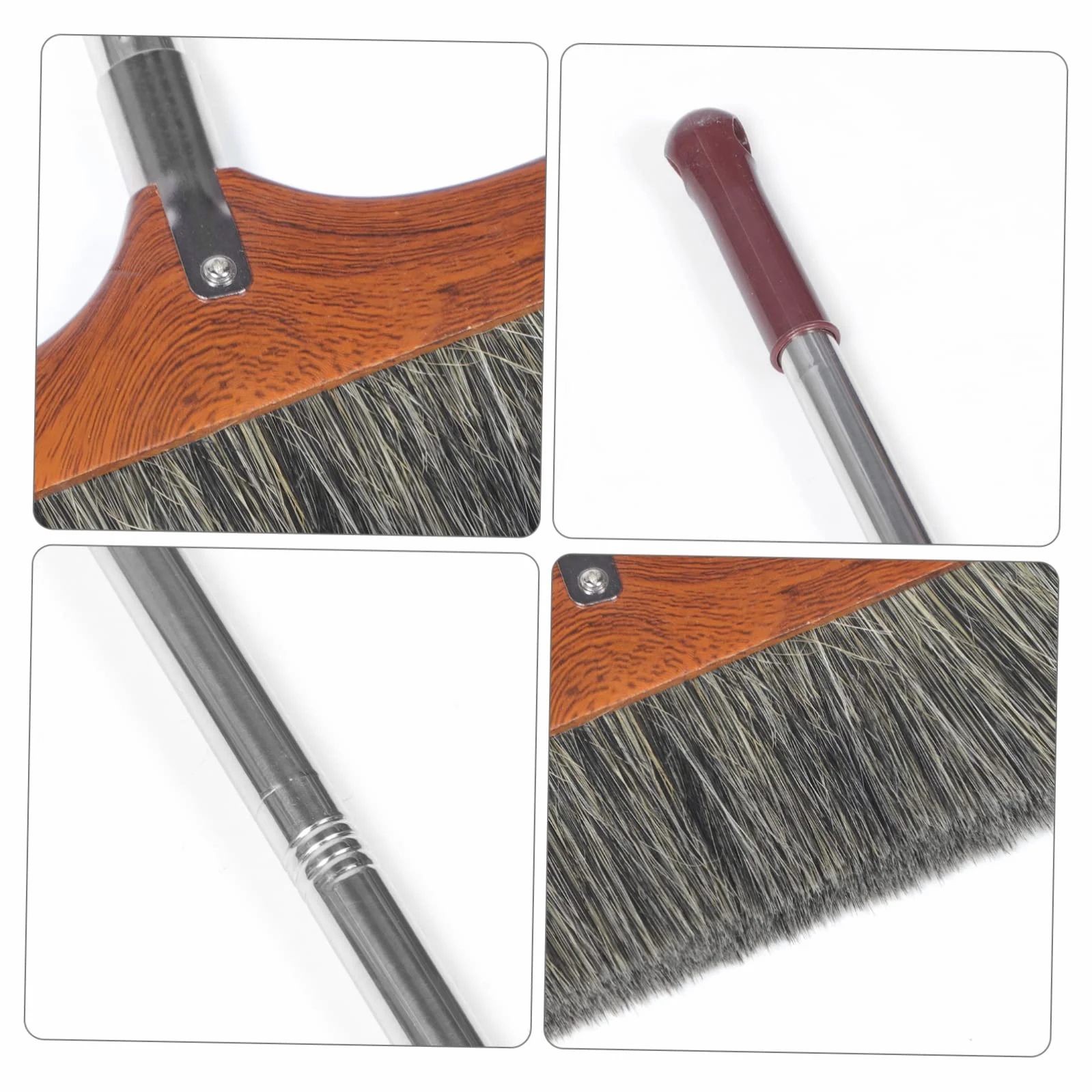 KOMBIUDA Escoba de empalme de madera para camping, escoba larga, escoba exterior, escoba para barrer interior, escoba telescópica, escoba de cocina, escoba de limpieza de suelos, escoba interior,