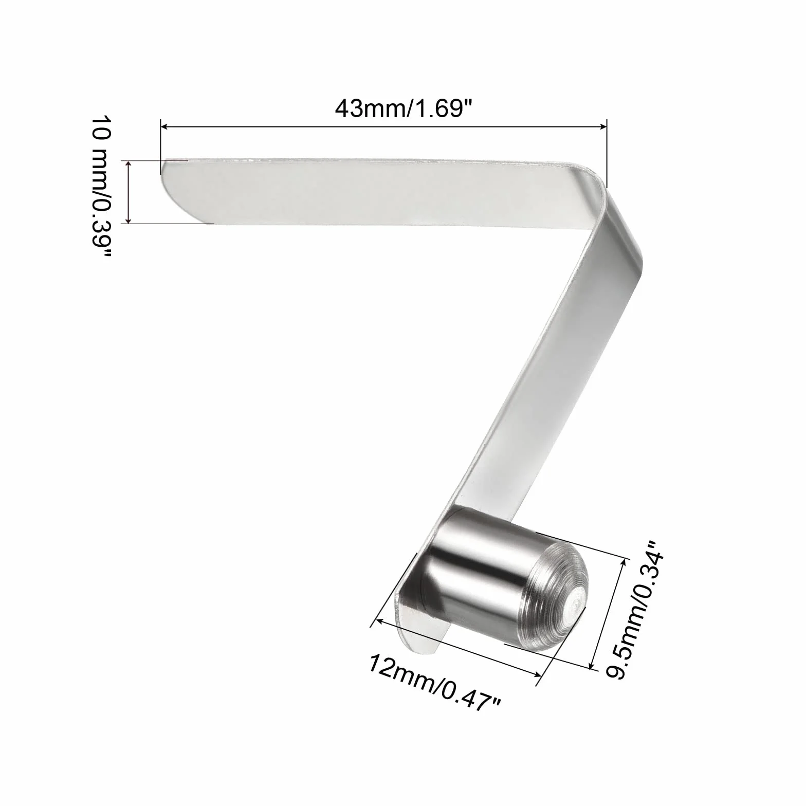 PATIKIL Kayak Remo Broches 12x9,5mm Acero Botón Sólido Poste Pulsador 8 Paquetes