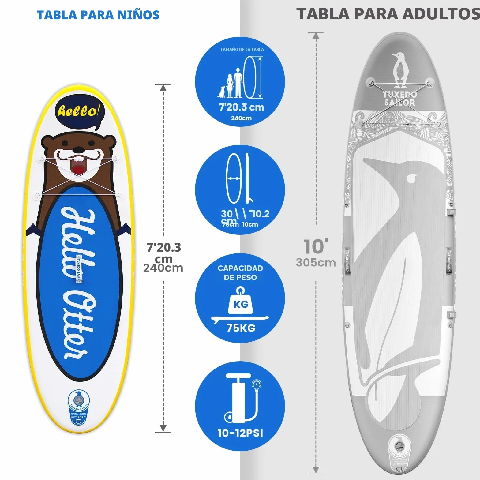 Tabla Paddle Surf Hinchable con Accesorios, Stand Up Paddle Board para Adultos y Jóvenes