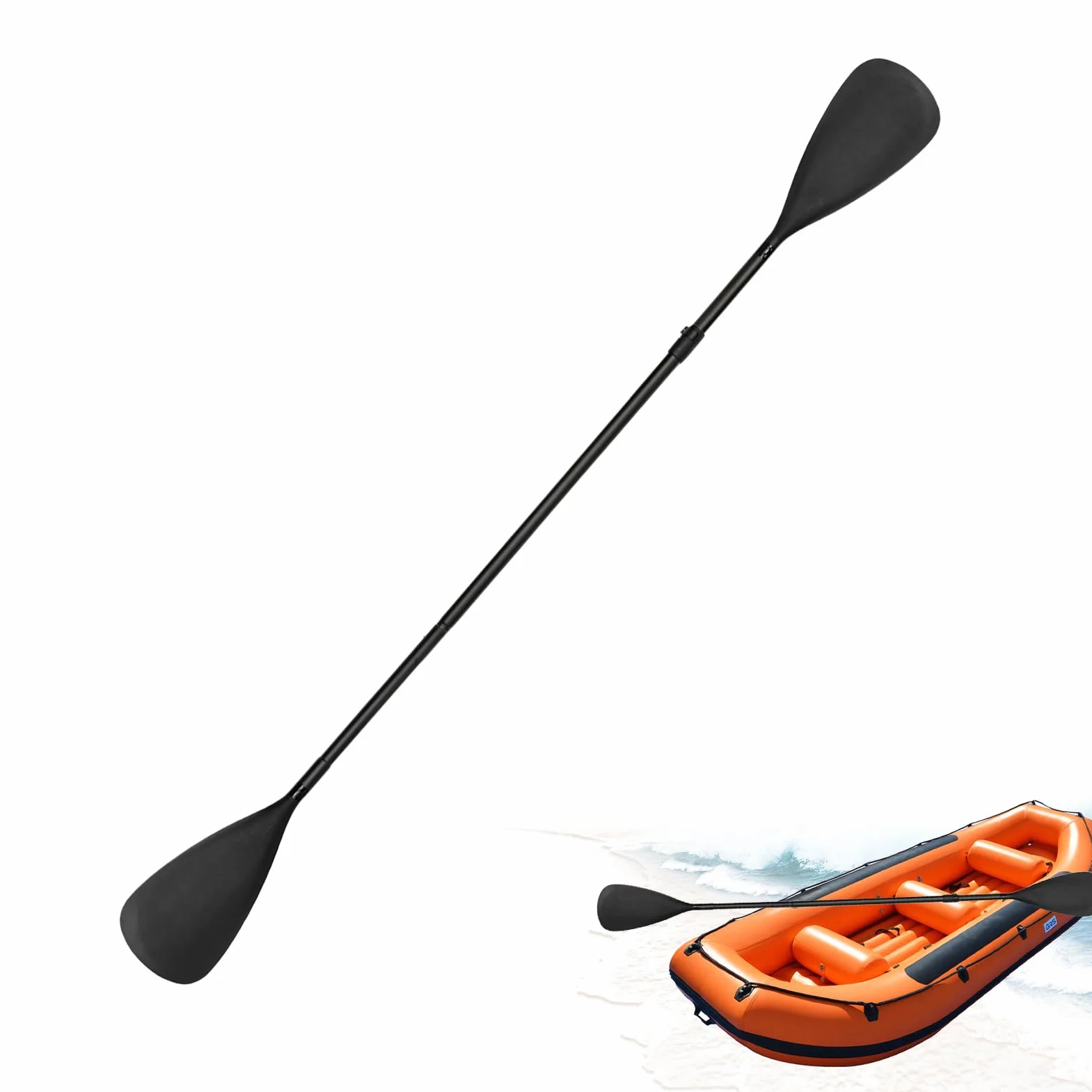 Remos de Kayak para Adultos 2 en 1 Longitud Ajustable Liberación Rápida Cabeza Simple y Doble