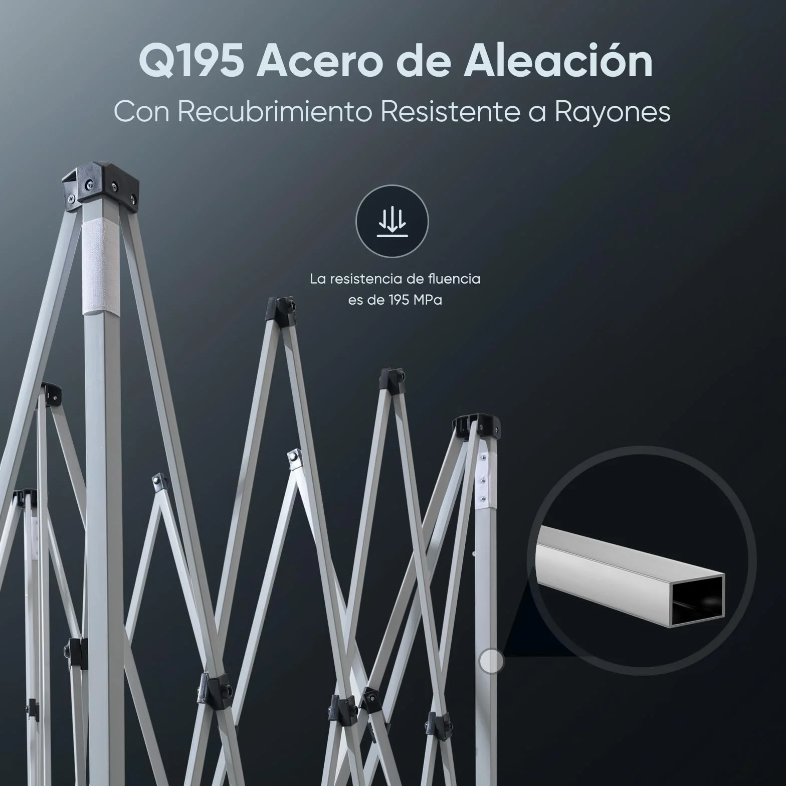 Quictent Toldo Plegable Automático Portátil 3x3m Blanco para Camping Fiestas