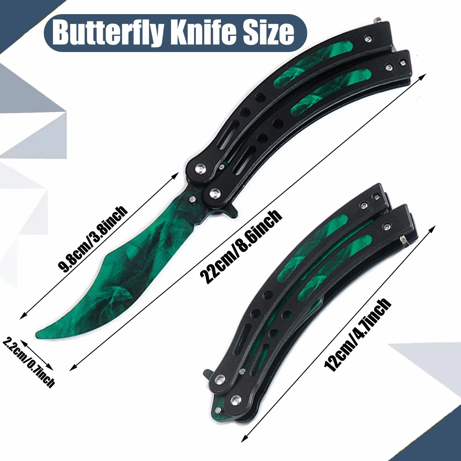 Butterfly Trainer Plegable de Acero Inoxidable Verde para Entrenamiento de Mano