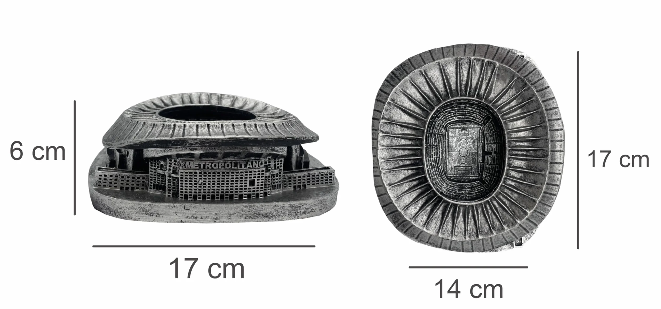 Atletico de Madrid Maqueta Resina Estadio Wanda Metropolitano Color Cobre Producto Oficial