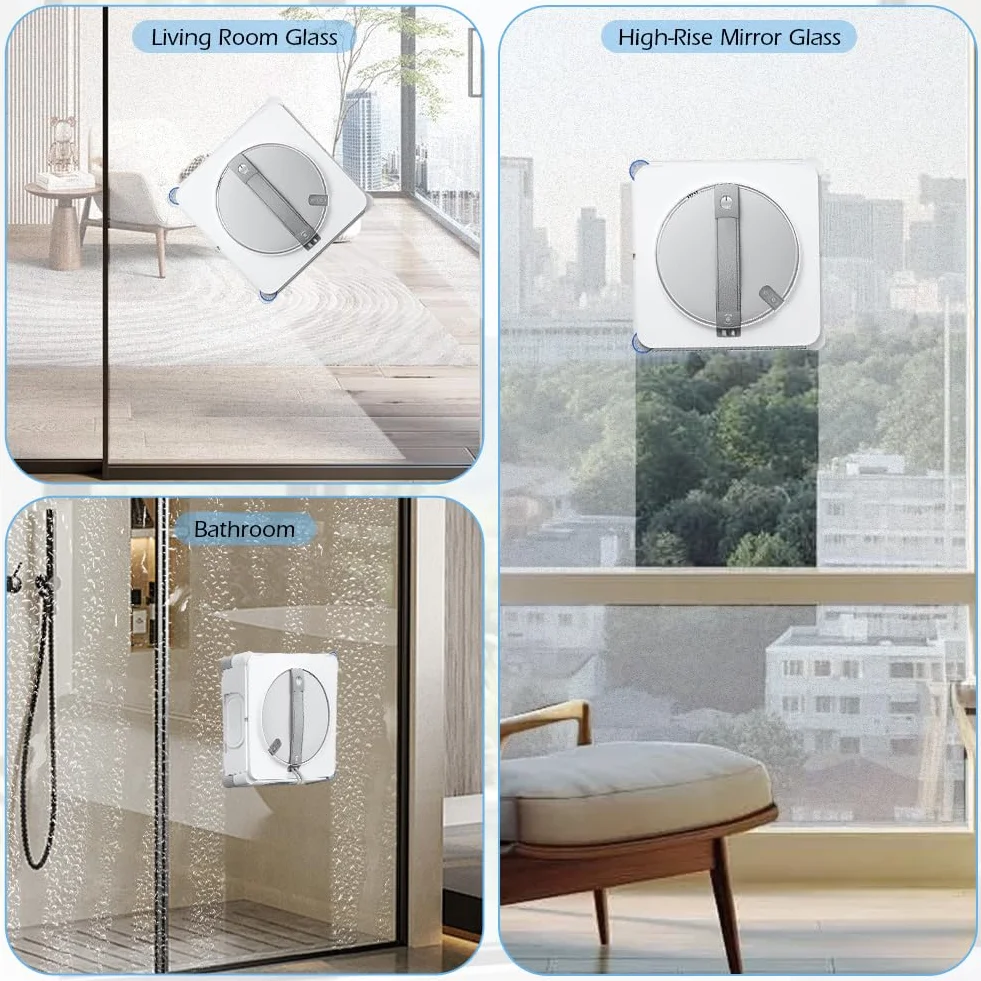 AUYAO 10 Piezas para Ecovacs Winbot W1/W1S/W1S Pro/W2/W2S Pro, Paño de Limpieza Kit, Paños de Limpieza de Ventanas, Limpiacristales Almohadillas de Limpieza Reutilizable, Paños para Aspiradoras