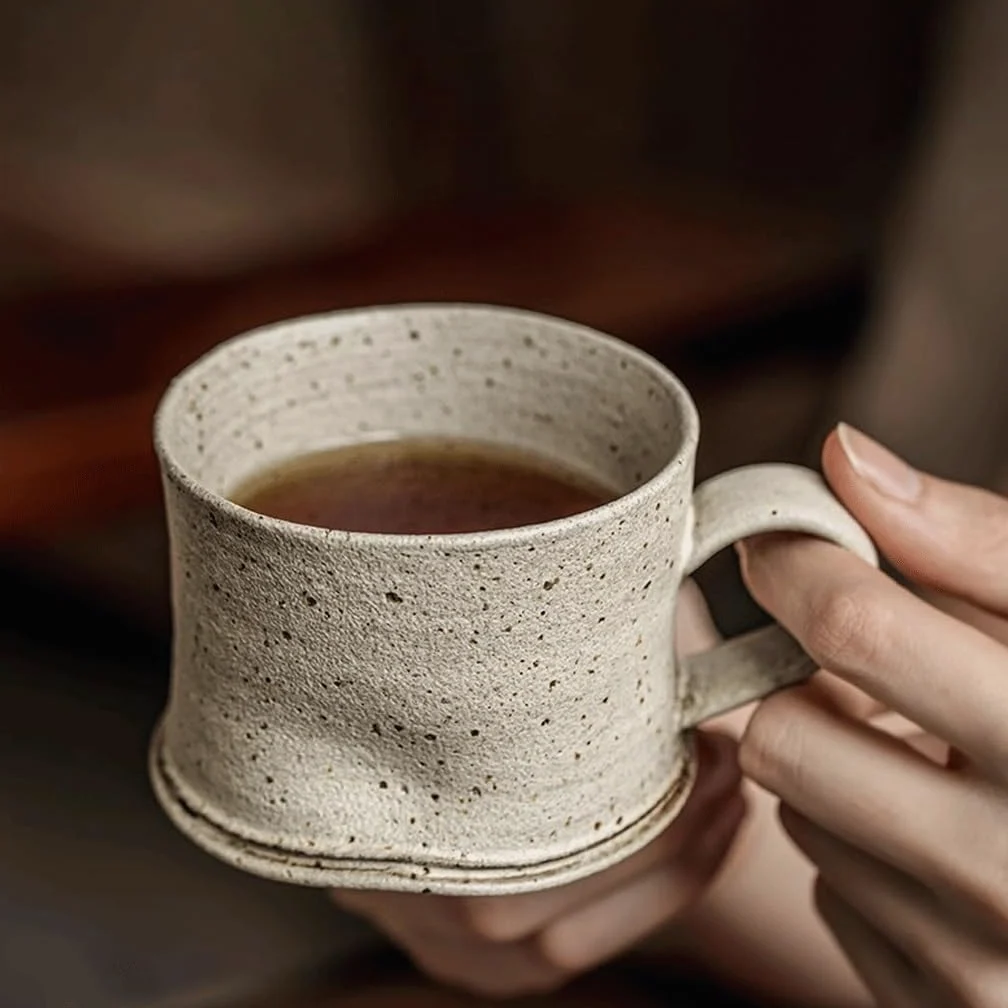 Tazas Cafe Taza De Café Con Leche Gres Hecha A Mano, Alta Gama Mug Cups