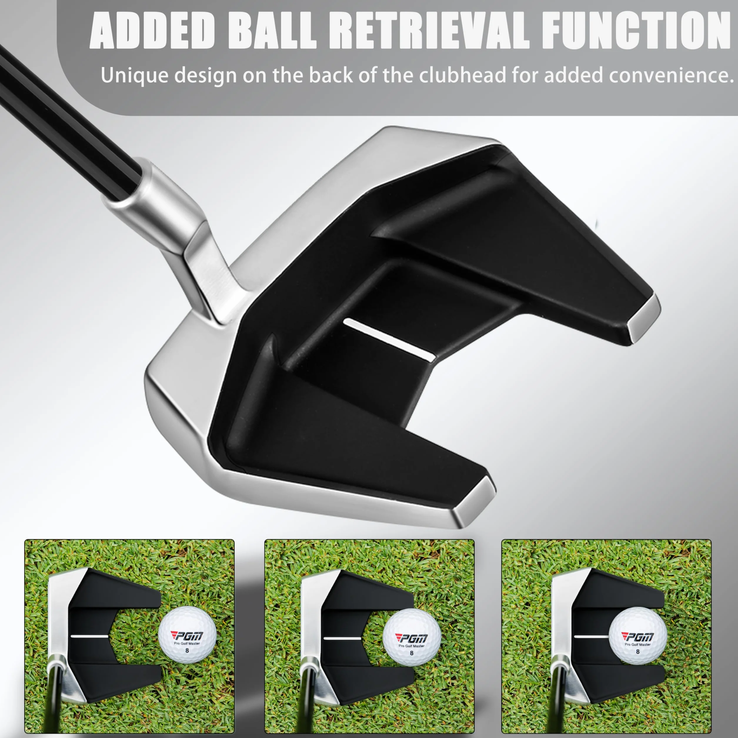 PGM Putter de golf Mazo Alto MOI Eje Grafito Ligero Centro Gravedad Bajo Alineación Fácil
