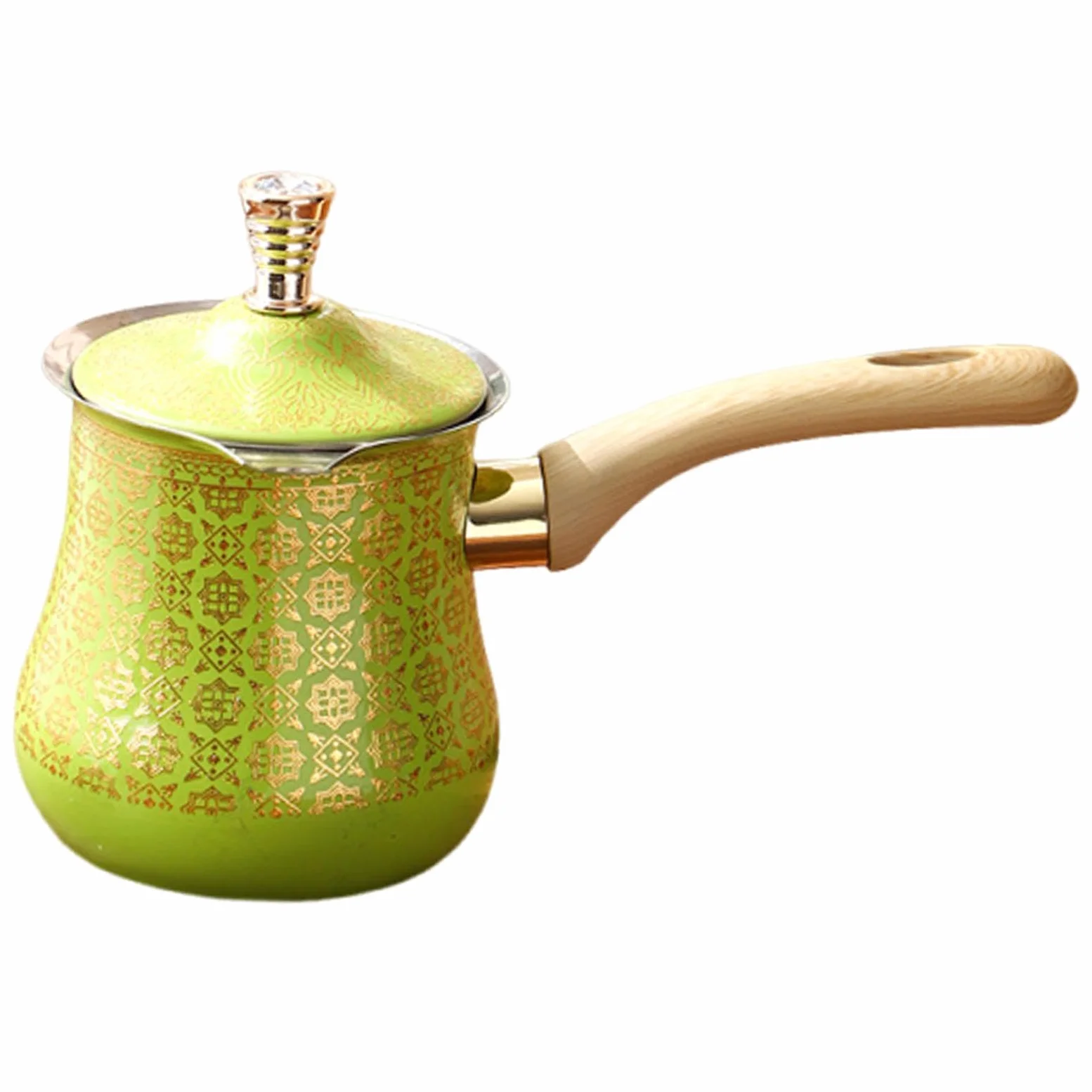 Cafetera Verde de Agarre Cómodo, Portátil, Fácil de Usar, Cafetera de Acero Inoxidable para Camping Y Restaurante, tal como se describe, 900ml