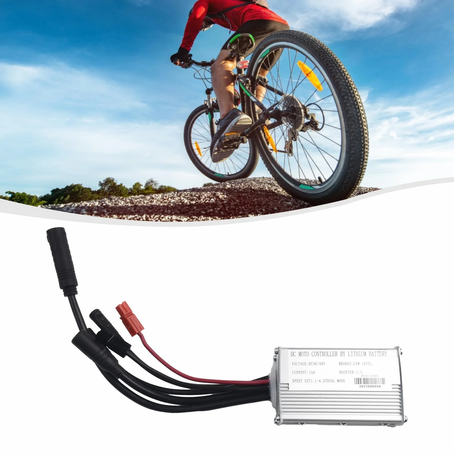 Controlador impermeable 15A 36V 48V para motor de eje sin escobillas Ebike