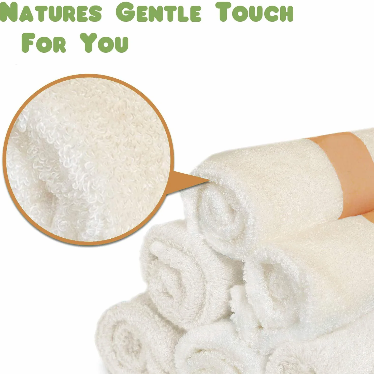 Paquete de 6 paños de bambú – paños blancos para cara – paños suaves y suaves para cara y cuerpo – paños de bambú natural para bebé – Juego de paños de lavado para bebé
