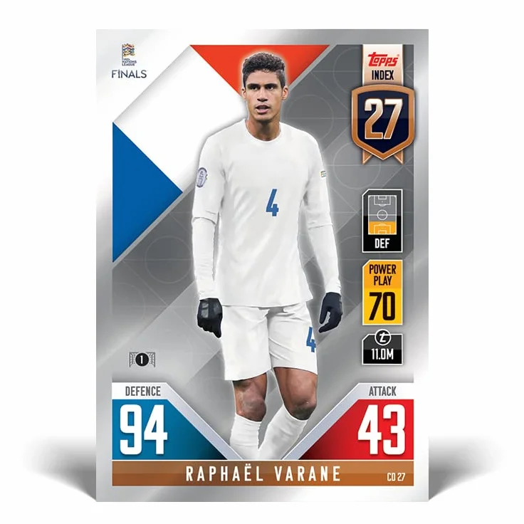 Topps Match Attax 101 Tarjetas de fútbol UEFA Nations League Finals Caja completa 24 paquetes 240 cartas