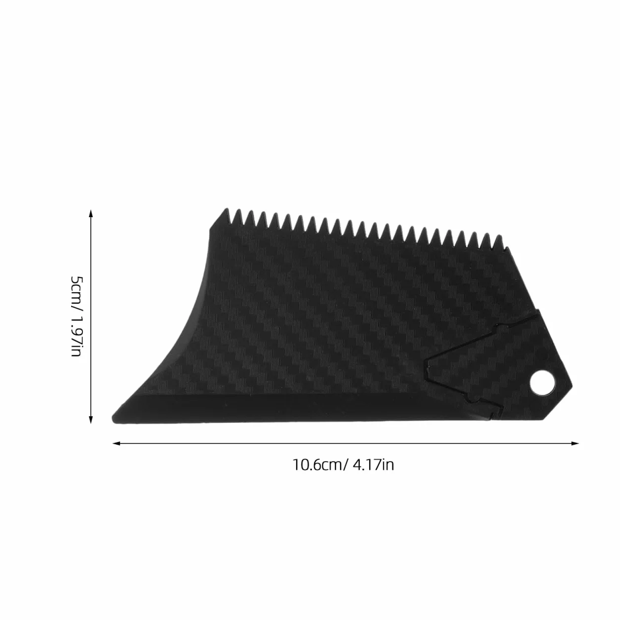 BESTonZON Surfboard Wax Comb 10.6 x 5 cm Carbon Scraper Fin Key Wrench Maintenance Tool