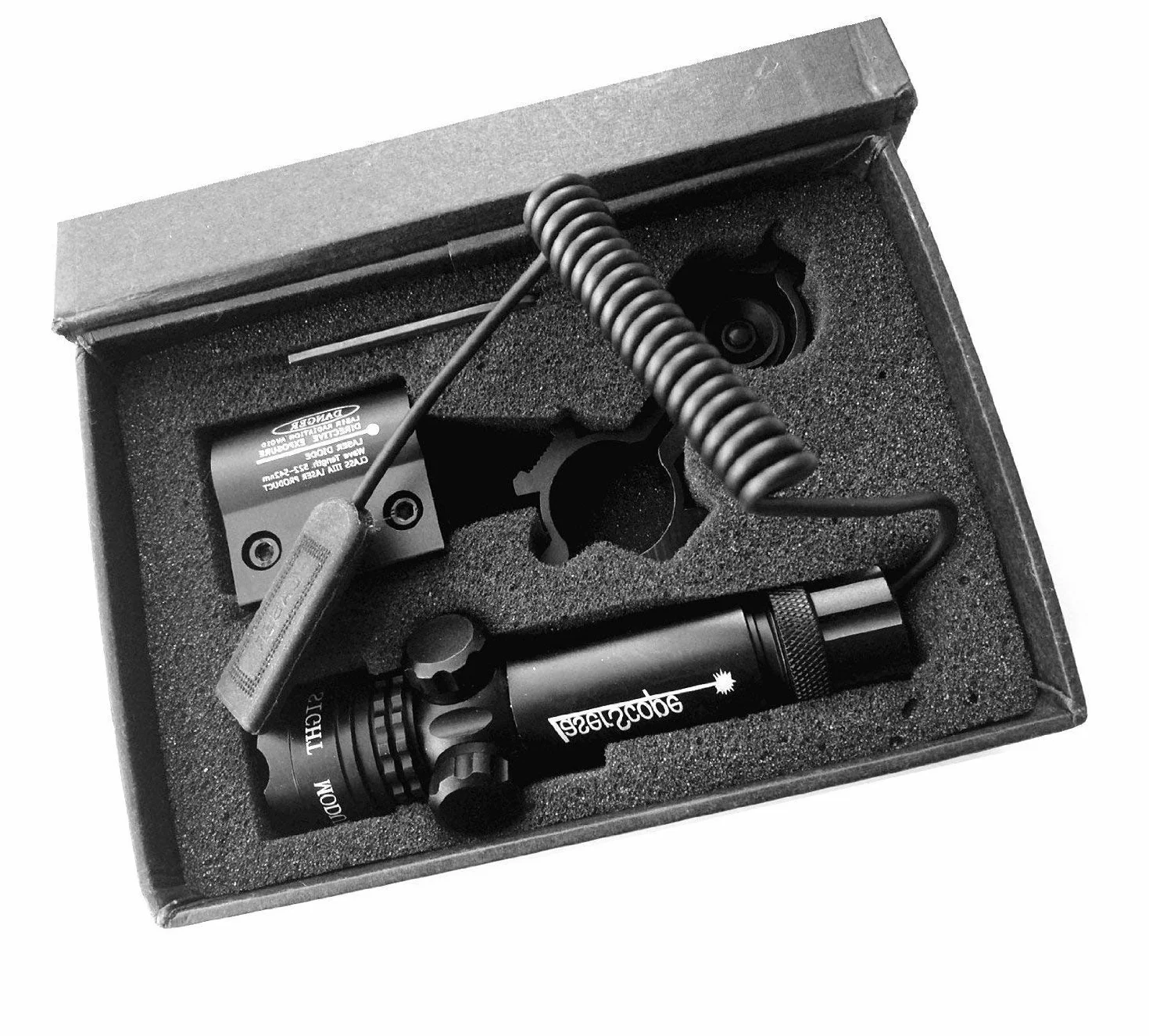 Puntero Laser Potente con Mira Telescópica y Soporte Picatinny, Ajustable para Riel 11 mm y 22 RF Airgun