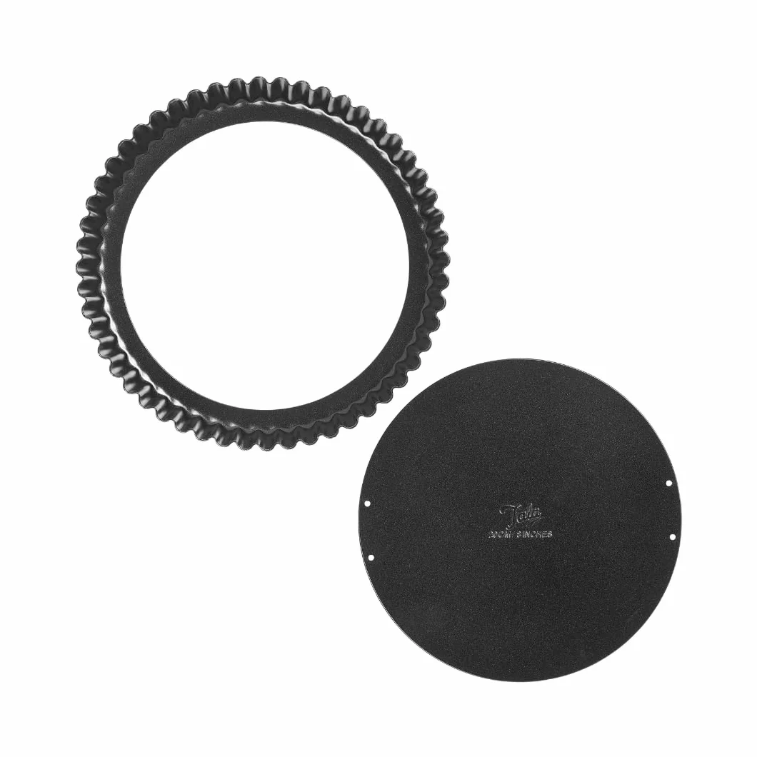 Tala Performance - Lata estriada para tarta (20 cm de diámetro, acero al carbono de calibre profesional con revestimiento antiadherente Eclipse, base suelta, perfecta para tartas saladas o dulces, flans, quiches o postres