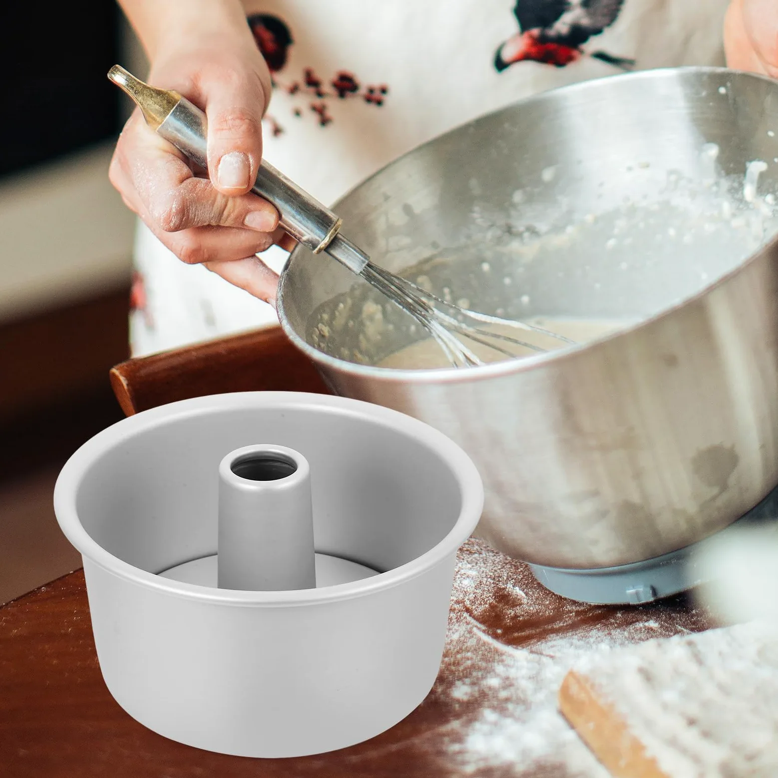 Homoyoyo Molde para Pastel Desmontable Redondo de Aleación de Aluminio 7 Pulgadas 3 Piezas Antiadherente Reutilizable para Hornear Tartas y Mousse Utensilio de Cocina para Repostería