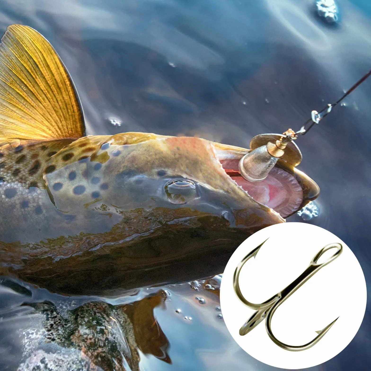 Croch Kit Señuelos de Cucharilla de Pesca para Lucio Perca Trucha