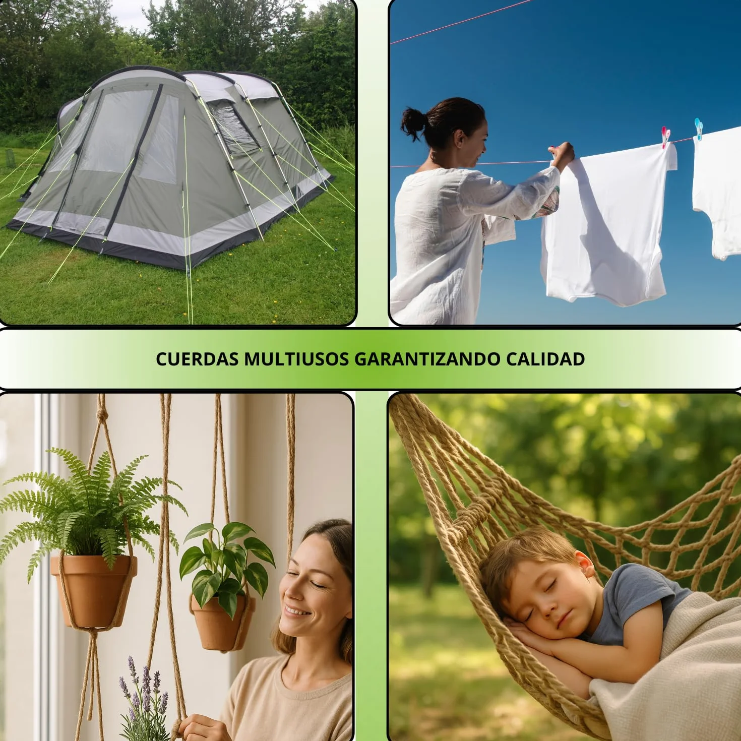 Cordamarket cuerda flame retardant anti incendios 9 mm negro 50 mts