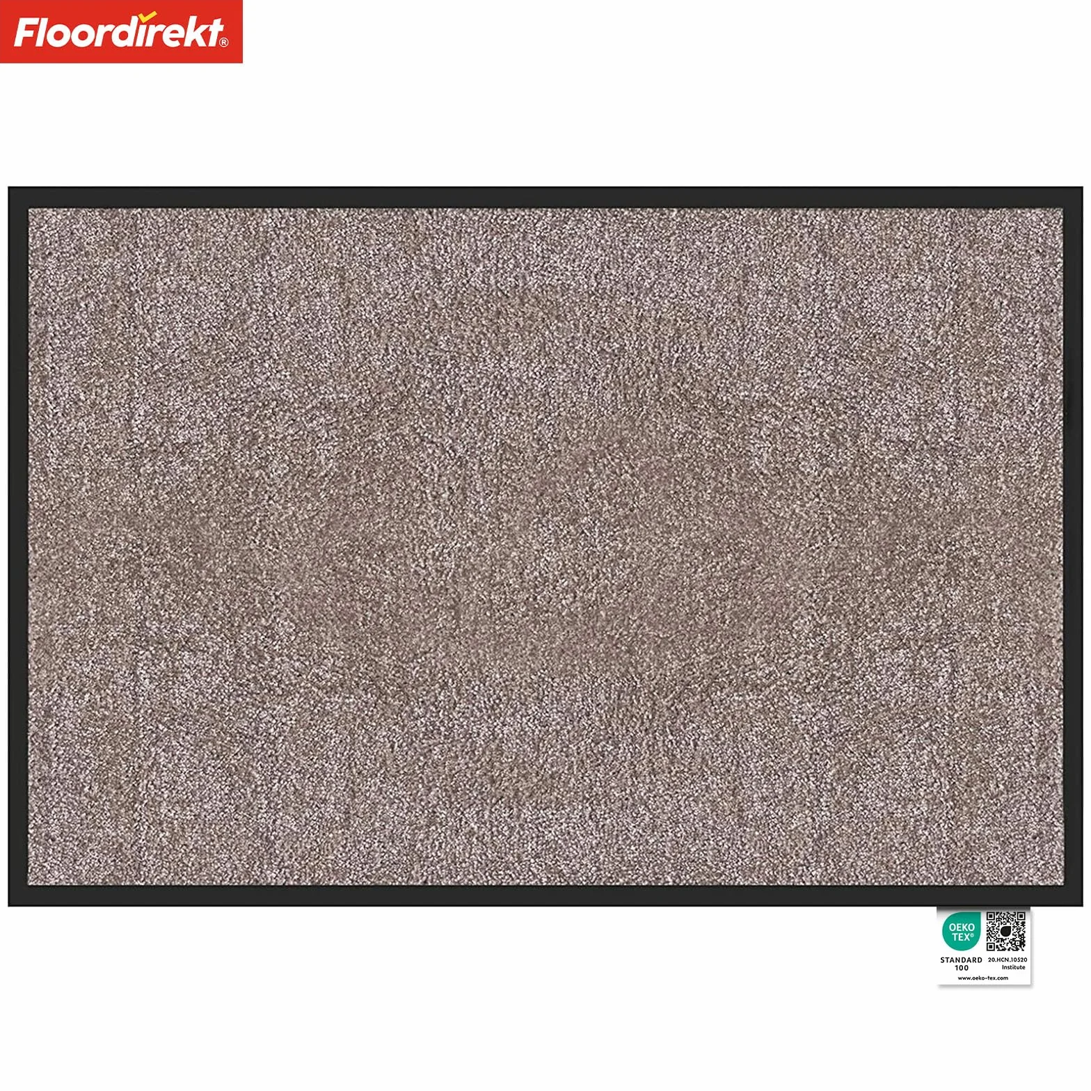 Floordirekt | Rhine | Alfombra de entrada | Antideslizante, color único, alfombra de entrada lavable, con certificado Oeko-Tex | Gris claro (Goéland), 40 cm x 60 cm