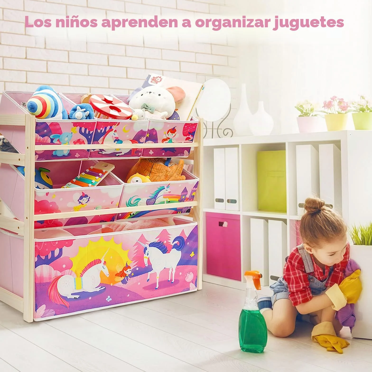 HOMCENT Organizador de Juguetes con 6 Cajas de Almacenamiento de Gran Capacidad