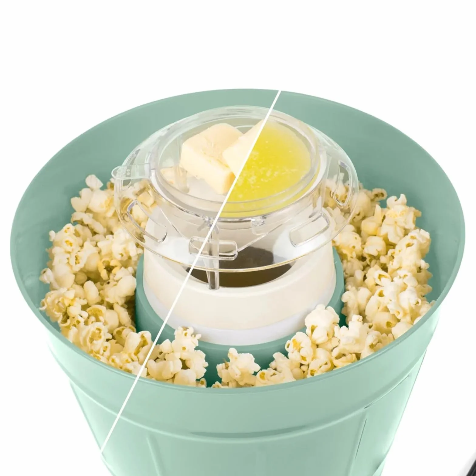 Palomitero Máquina de Palomitas de maíz de Aire Caliente y Cubo, máquina Profesional de Palomitas de maíz automática for el hogar Maquina Palomitas