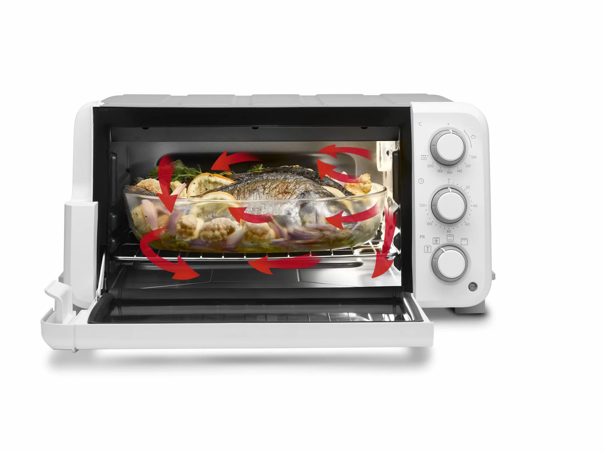 DELONGHI EO12512.WG Sfornatutto Mini, 1400 W, 12 litros, plástico, blanco / negro