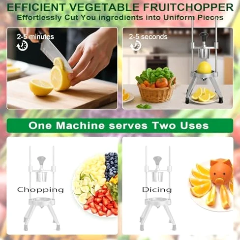 Cortador de frutas de limón y lima, cortador de acero inoxidable 304, cortador de frutas de 6/8 secciones para naranjas, herramienta de cocina fácil para uso doméstico y restaurante