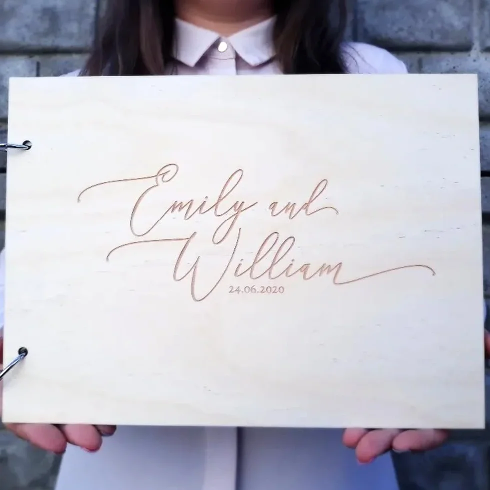 Personalizado Libro De Visitas Para Bodas Con Nombre/Fecha, Bautizos O Fiestas De Cumpleaños Libro De Visitas, Páginas Libro De Firmas Para Boda En Blanco