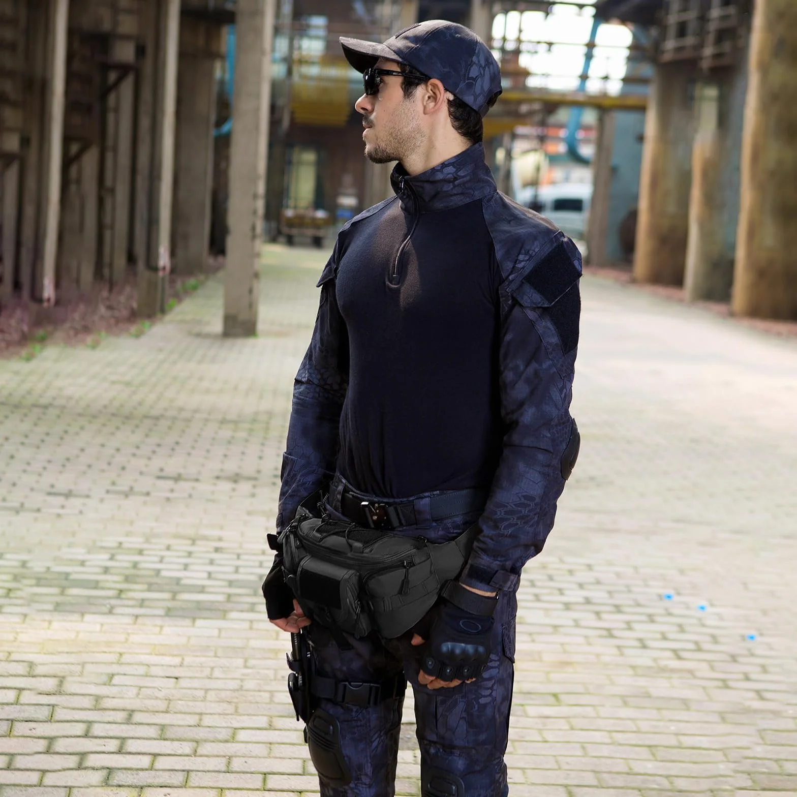 Huntvp Bolsa Riñonera Mochila Bandolera Táctica Impermeable 2 Vías Aire Libre Senderismo