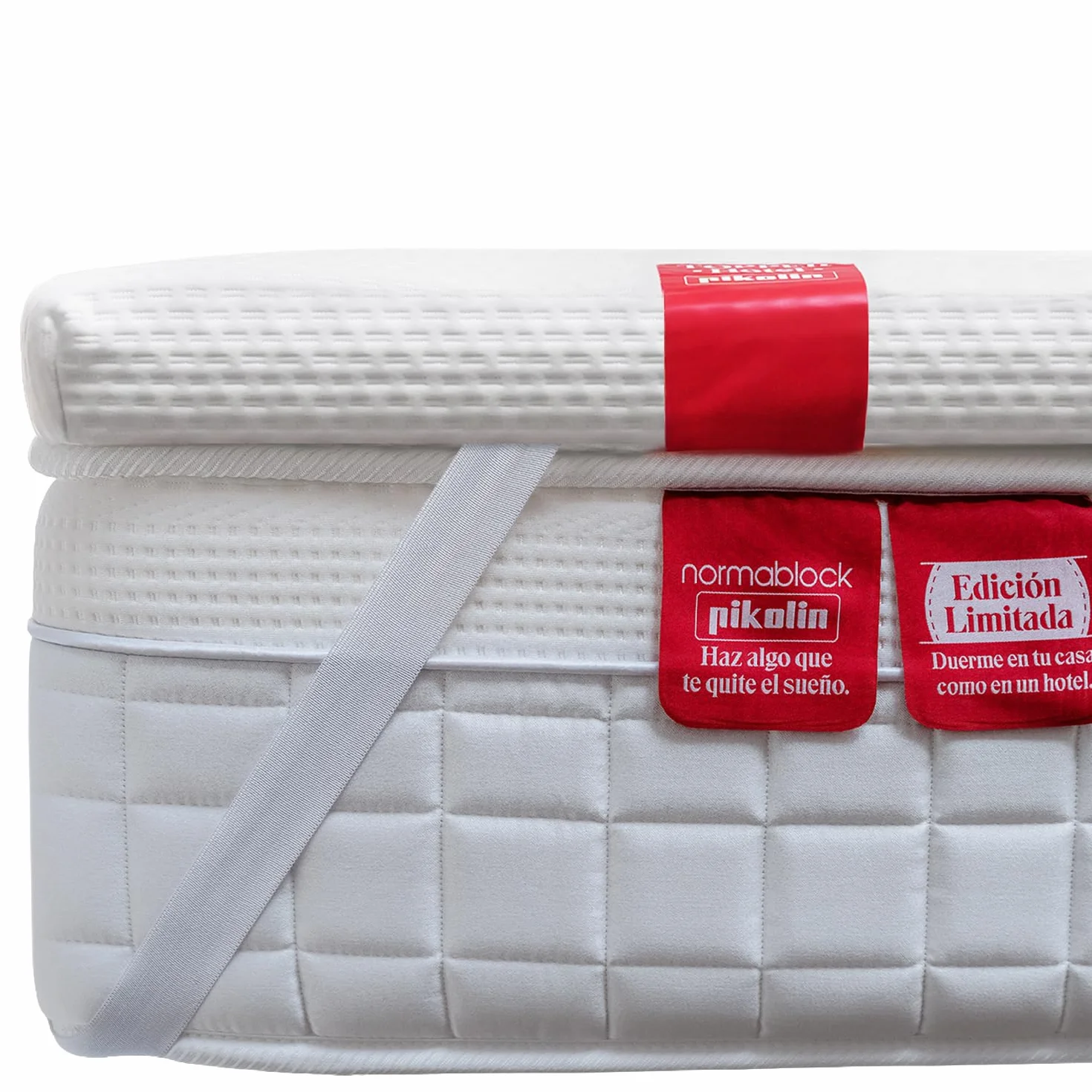 PIKOLIN - Topper Viscoelástico de Hotel | Altura 5 cm | Ignífugo | Antichinches | Funda Lavable | Confort Alto | 150x190 cm