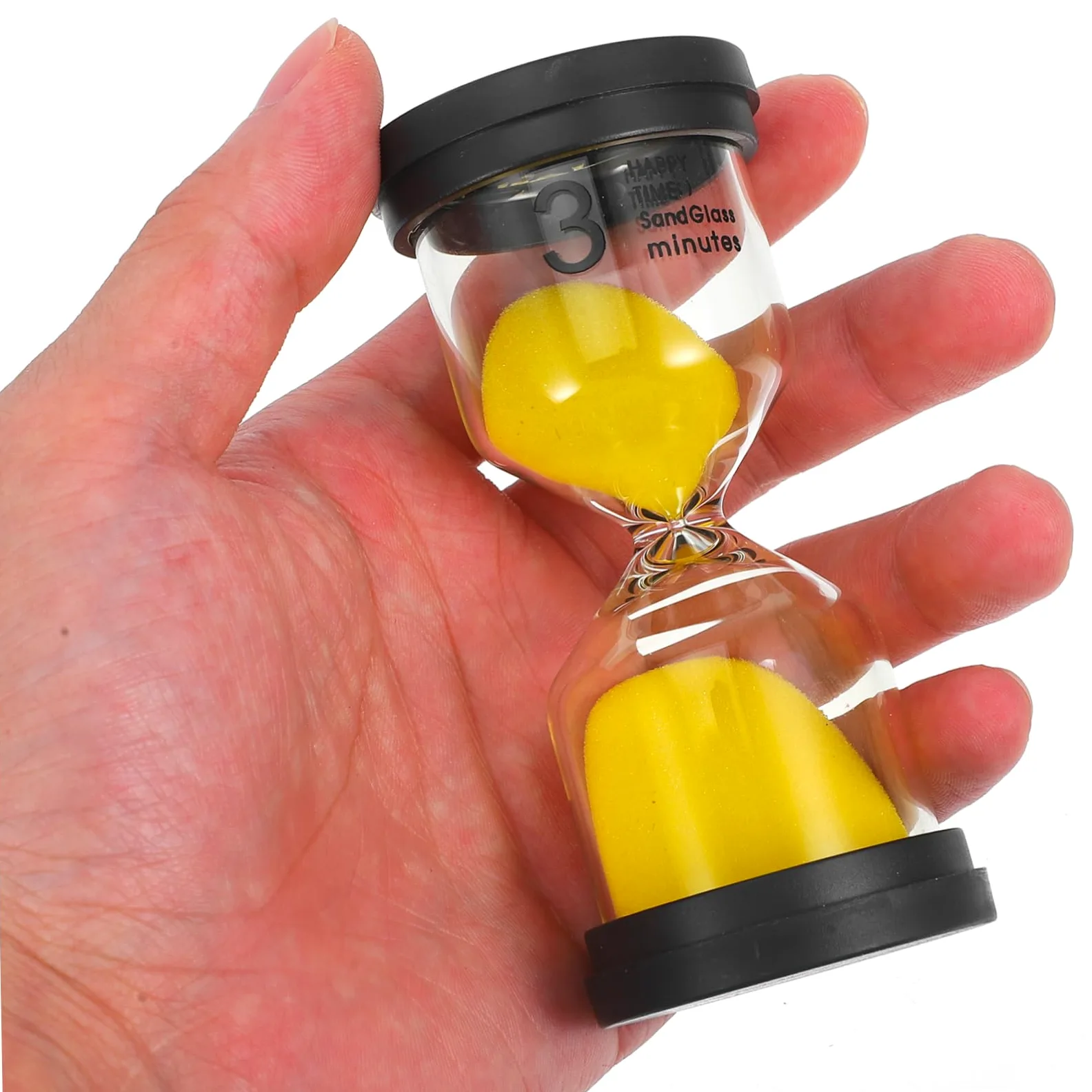 Toddmomy 6 Relojes de Arena de 3 Minutos, Vidrio y Abs, Diseño Clásico, Decoración Delicada para Escritorio y Aula de Yoga