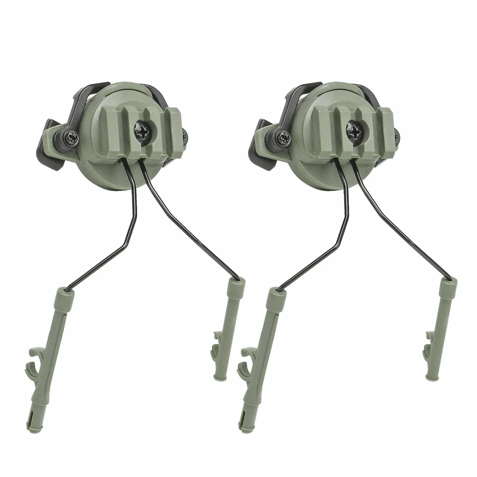 Juego de 1 par de adaptadores de carriles para cascos tácticos para Airsoft, soporte ajustable de 19 a 21 mm