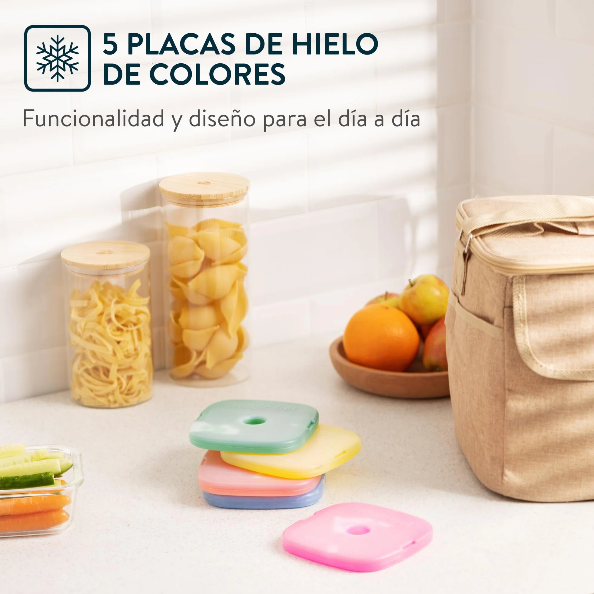 Magic Gel Ice Pack Nevera Portatil 5x Acumuladores de Frio para Taper Fiambrera
