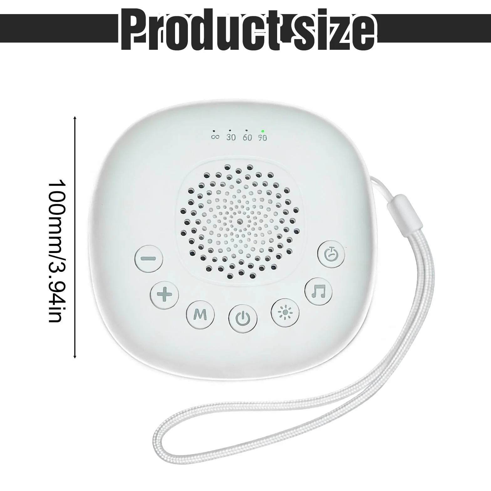 White Noise Machine Baby con luz nocturna regulable, temporizador, función de memoria, carga USB, ruido blanco para bebés y adultos