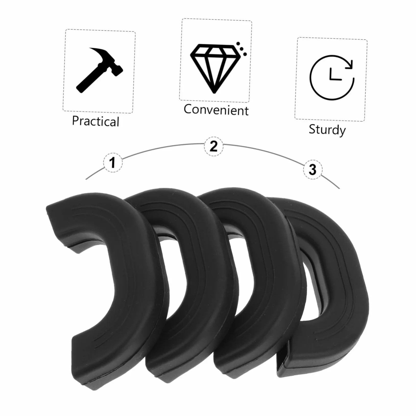 Garneck 4 Piezas Fundas Protectoras de Silicona para Asas de Ollas Resistentes al Calor y Antiescaldaduras para Cocina y Cómoda