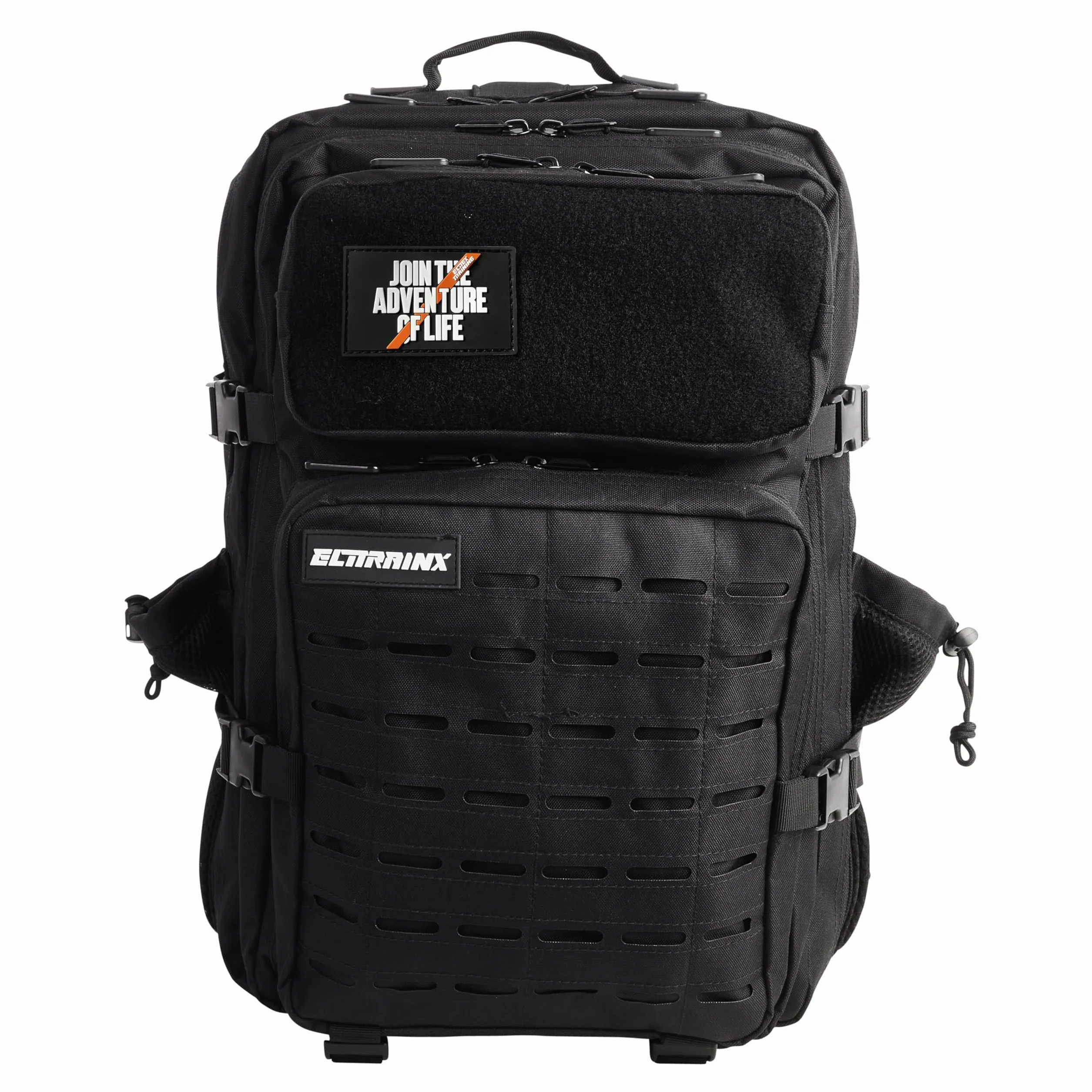 ELITEX TRAINING Mochila Táctica 45L V2 Repelente al Agua Oxford 1000D Cremallera Impermeable Negro